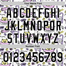 Load image into Gallery viewer, Custom White Black 3D Pattern Design Funny Cartoon Animal Cat And Dog Authentic Baseball Jersey