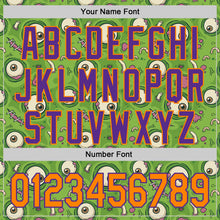 Load image into Gallery viewer, Custom Green Bay Orange-Purple 3D Pattern Design Funny Cartoon Monster Authentic Baseball Jersey