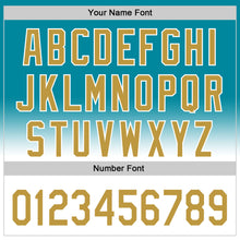 Load image into Gallery viewer, Custom Teal Old Gold-White 3D Pattern Design Father's Day Beer Lover Fade Authentic Baseball Jersey