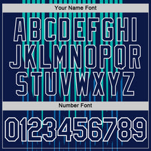 Load image into Gallery viewer, Custom Navy Blue-Aqua 3D Esports Performance T-Shirt