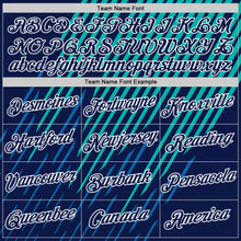 Load image into Gallery viewer, Custom Navy Blue-Aqua 3D Esports Performance T-Shirt