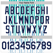 Load image into Gallery viewer, Custom White Navy Blue-Aqua 3D Esports Performance T-Shirt