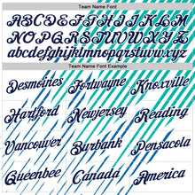 Load image into Gallery viewer, Custom White Navy Blue-Aqua 3D Esports Performance T-Shirt