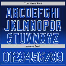 Load image into Gallery viewer, Custom Navy Thunder Blue-White 3D Pattern Design Father's Day Family Love Fade Authentic Baseball Jersey