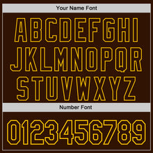 Load image into Gallery viewer, Custom Brown Yellow 3D Pattern Design Father's Day Family Love Authentic Baseball Jersey