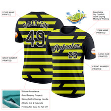 Load image into Gallery viewer, Custom Black Neon Yellow-White 3D Esports Performance T-Shirt