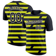 Load image into Gallery viewer, Custom Black Neon Yellow-White 3D Esports Performance T-Shirt