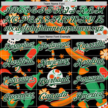 Load image into Gallery viewer, Custom Black Green-White 3D Mexican Festival Sombrero And Skull Cinco de Mayo Authentic Baseball Jersey