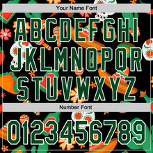 Load image into Gallery viewer, Custom Black Green-White 3D Mexican Festival Sombrero And Skull Cinco de Mayo Authentic Baseball Jersey