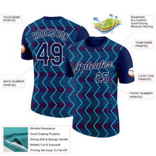 Load image into Gallery viewer, Custom Navy Ice Blue-Red 3D Esports Performance T-Shirt