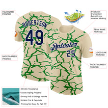 Load image into Gallery viewer, Custom Cream Navy-Grass Green 3D Esports Performance T-Shirt