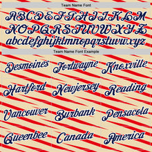 Load image into Gallery viewer, Custom Cream Navy-Fire Red 3D Esports Performance T-Shirt