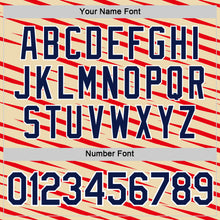 Load image into Gallery viewer, Custom Cream Navy-Fire Red 3D Esports Performance T-Shirt