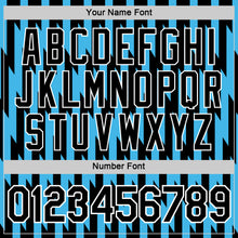 Load image into Gallery viewer, Custom Black Sky Blue-White 3D Esports Performance T-Shirt