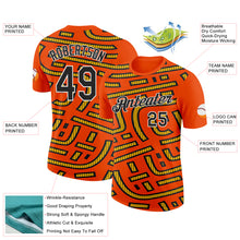 Load image into Gallery viewer, Custom Orange Black-Gold 3D Esports Performance T-Shirt