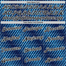 Load image into Gallery viewer, Custom Navy Black-Sky Blue 3D Esports Performance T-Shirt