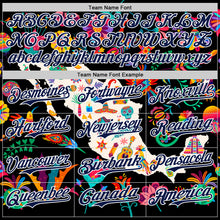 Load image into Gallery viewer, Custom Black Navy-White 3D Mexico Map With Tropical Plant And Animal Authentic Baseball Jersey