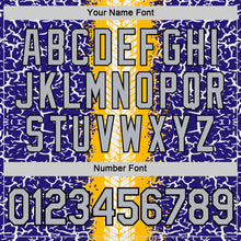 Load image into Gallery viewer, Custom Dark Purple Light Gray Gold-Black 3D Esports Performance T-Shirt