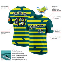 Load image into Gallery viewer, Custom Midnight Green Black-Neon Yellow 3D Esports Performance T-Shirt