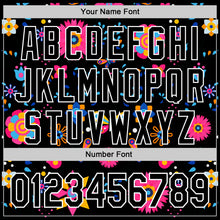 Load image into Gallery viewer, Custom Black White 3D Mexican Festival Flower Cinco de Mayo Authentic Baseball Jersey