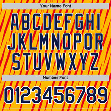 Load image into Gallery viewer, Custom Gold Navy-Fire Red 3D Esports Performance T-Shirt