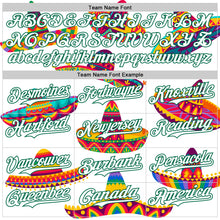 Load image into Gallery viewer, Custom White Kelly Green 3D Mexican Festival Sombrero Cinco de Mayo Authentic Baseball Jersey