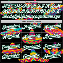 Load image into Gallery viewer, Custom Black White-Kelly Green 3D Mexican Festival Sombrero Cinco de Mayo Authentic Baseball Jersey