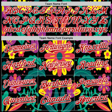 Load image into Gallery viewer, Custom Black Red-White 3D Mexican Festival Flower Cinco de Mayo Authentic Baseball Jersey