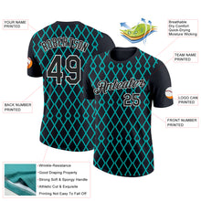 Load image into Gallery viewer, Custom Black Aqua-White 3D Esports Performance T-Shirt