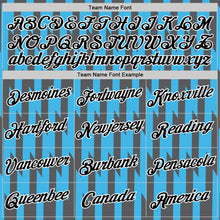 Load image into Gallery viewer, Custom Steel Gray Black-Sky Blue 3D Esports Performance T-Shirt