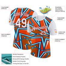 Load image into Gallery viewer, Custom White Orange US Navy Blue Lakes Blue-Red 3D Esports Performance T-Shirt