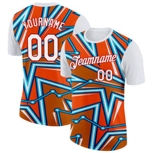 Load image into Gallery viewer, Custom White Orange US Navy Blue Lakes Blue-Red 3D Esports Performance T-Shirt