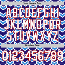 Load image into Gallery viewer, Custom White Dark Purple Powder Blue-Red 3D Esports Performance T-Shirt