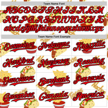 Load image into Gallery viewer, Custom White Fire Red-Black 3D Mexican Festival Taco Cinco de Mayo Authentic Baseball Jersey
