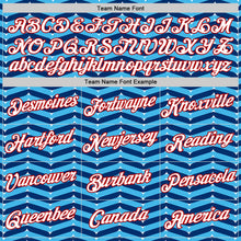 Load image into Gallery viewer, Custom White Sky Blue US Navy Blue-Red 3D Esports Performance T-Shirt