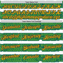 Load image into Gallery viewer, Custom White Gold Aurora Green Midnight Green-Navy 3D Esports Performance T-Shirt