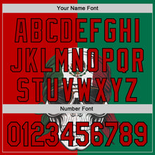 Load image into Gallery viewer, Custom Green Red-Black 3D Mexican Flag Skull Authentic Baseball Jersey