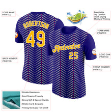 Load image into Gallery viewer, Custom Dark Purple Gold Cream Red-White 3D Esports Performance T-Shirt