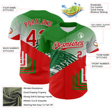 Load image into Gallery viewer, Custom Green Red-White 3D Mexico Authentic Baseball Jersey
