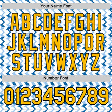 Load image into Gallery viewer, Custom White Gold Blue-Black 3D Esports Performance T-Shirt