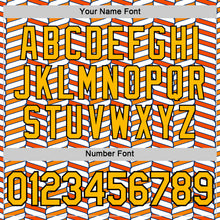 Load image into Gallery viewer, Custom White Gold Orange US Navy Blue-Black 3D Esports Performance T-Shirt