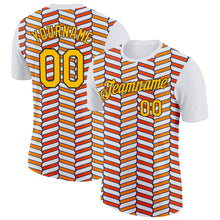 Load image into Gallery viewer, Custom White Gold Orange US Navy Blue-Black 3D Esports Performance T-Shirt