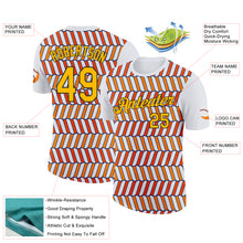 Load image into Gallery viewer, Custom White Gold Orange US Navy Blue-Black 3D Esports Performance T-Shirt