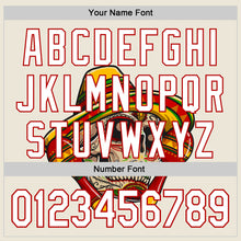 Load image into Gallery viewer, Custom Cream White-Red 3D Mexican Festival Skull With Sombrero Cinco de Mayo Authentic Baseball Jersey