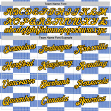 Load image into Gallery viewer, Custom White Gold Thunder Blue-Black 3D Esports Performance T-Shirt