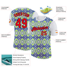 Load image into Gallery viewer, Custom White Fire Red US Navy Blue Aurora Green-Black 3D Esports Performance T-Shirt