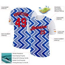 Load image into Gallery viewer, Custom White Fire Red Thunder Blue-Black 3D Esports Performance T-Shirt