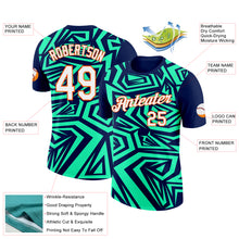 Load image into Gallery viewer, Custom Navy Pea Green-Orange 3D Esports Performance T-Shirt