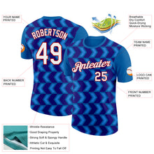 Load image into Gallery viewer, Custom Blue Dark Purple Powder Blue-Red 3D Esports Performance T-Shirt