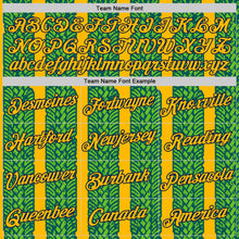 Load image into Gallery viewer, Custom Gold Aurora Green Midnight Green-Navy 3D Esports Performance T-Shirt